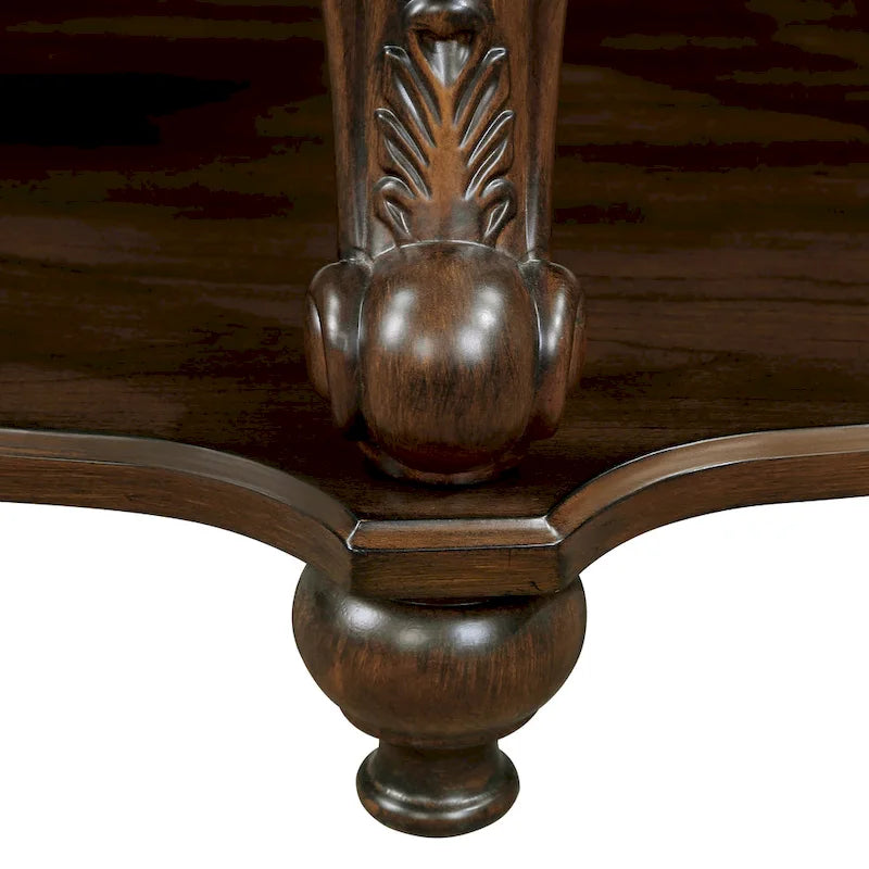 22 Table d'appoint ronde rétro, Table d'appoint de canapé en bois massif avec étagère, Table d'angle de salon facile à assembler