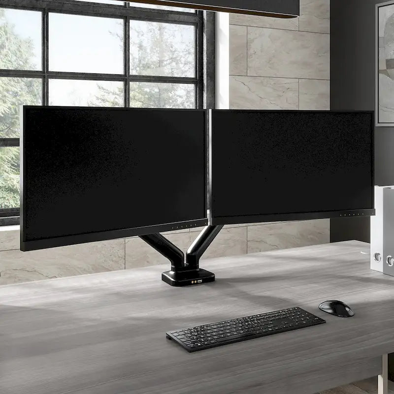 Support double moniteur réglable avec port USB