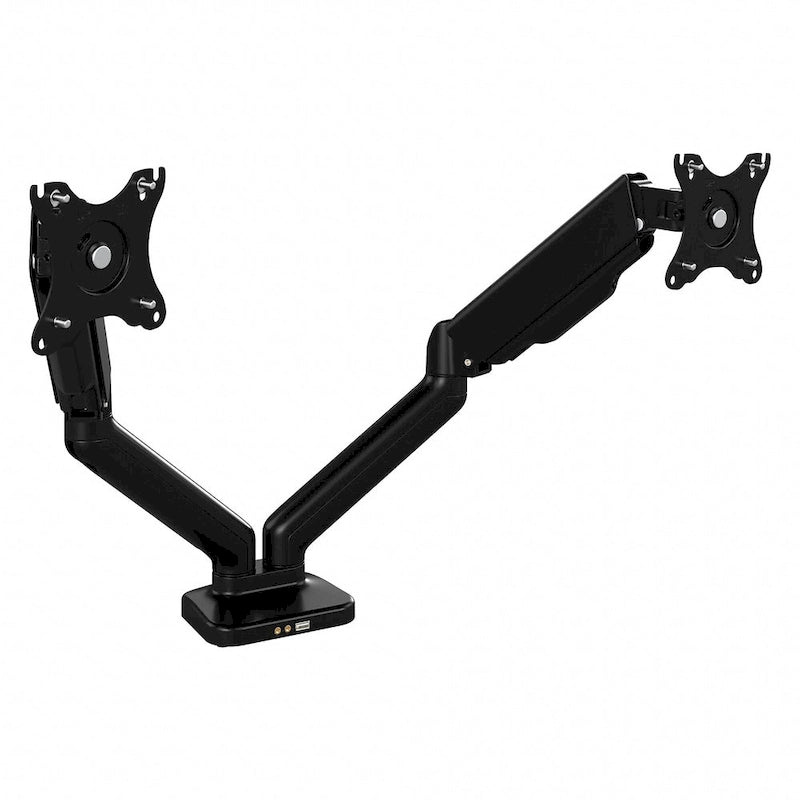 Support double moniteur réglable avec port USB