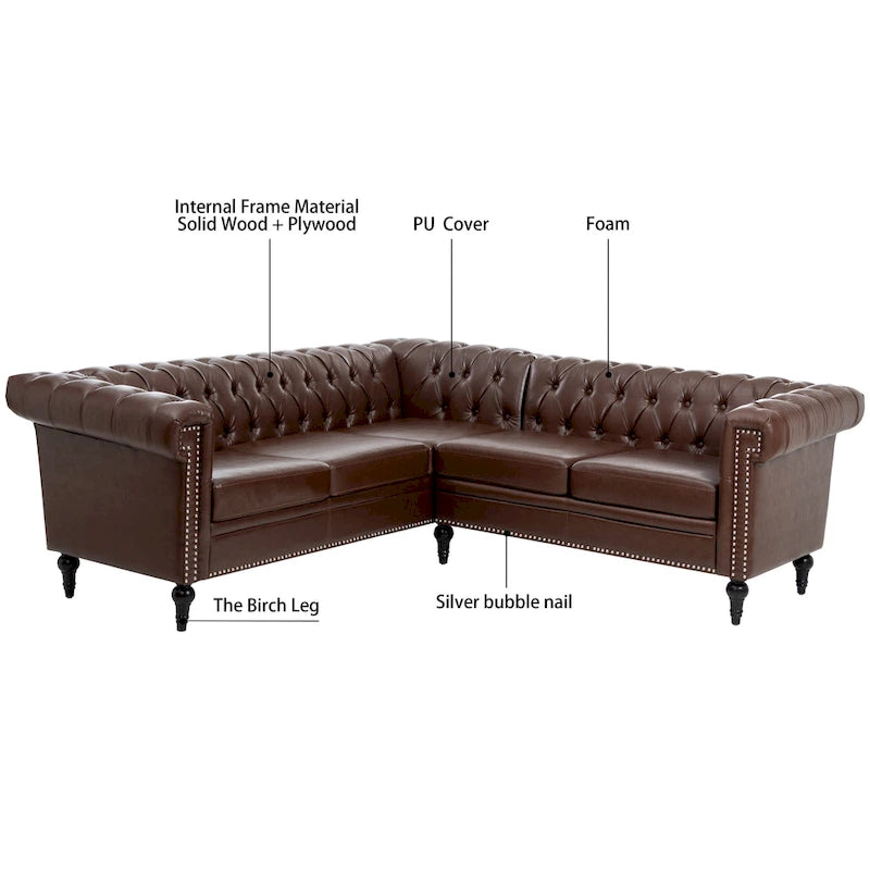 Canapé modulaire de luxe, en cuir PU