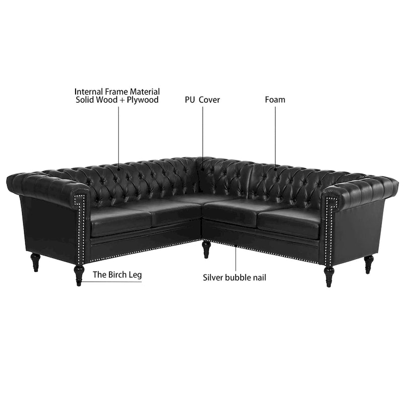 Canapé modulaire de luxe, en cuir PU