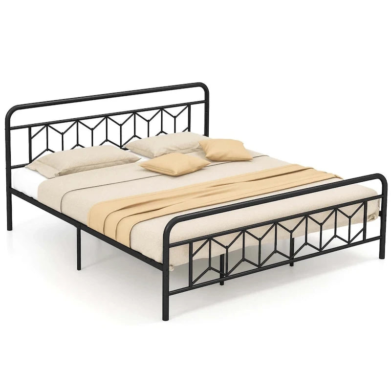 Base de lit Twin/Full/Queen/King avec sommier tapissier/matelas