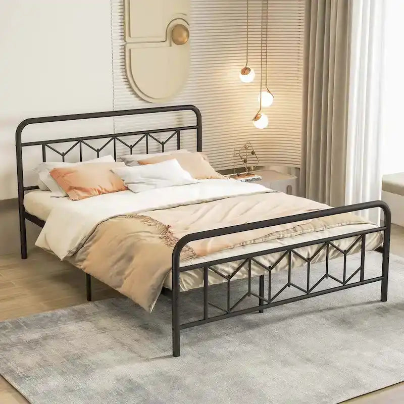 Base de lit Twin/Full/Queen/King avec sommier tapissier/matelas