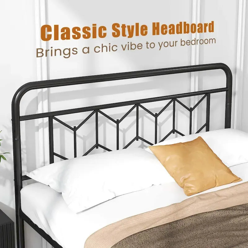 Base de lit Twin/Full/Queen/King avec sommier tapissier/matelas