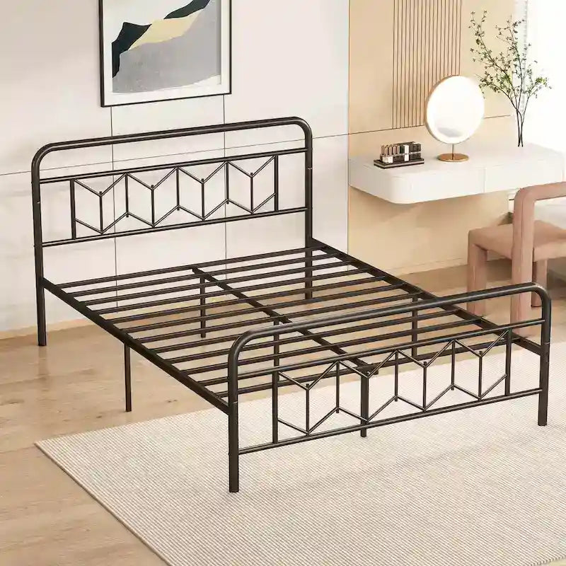 Base de lit Twin/Full/Queen/King avec sommier tapissier/matelas