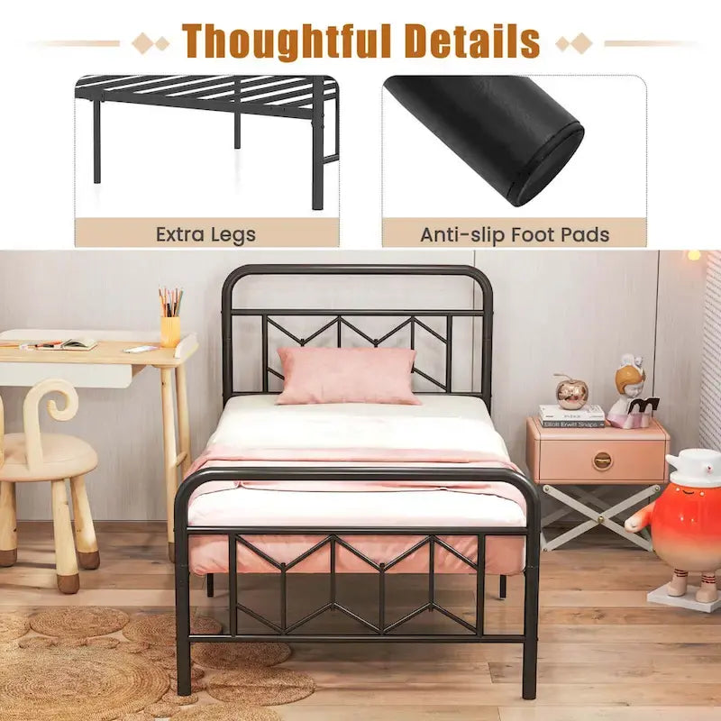 Base de lit Twin/Full/Queen/King avec sommier tapissier/matelas