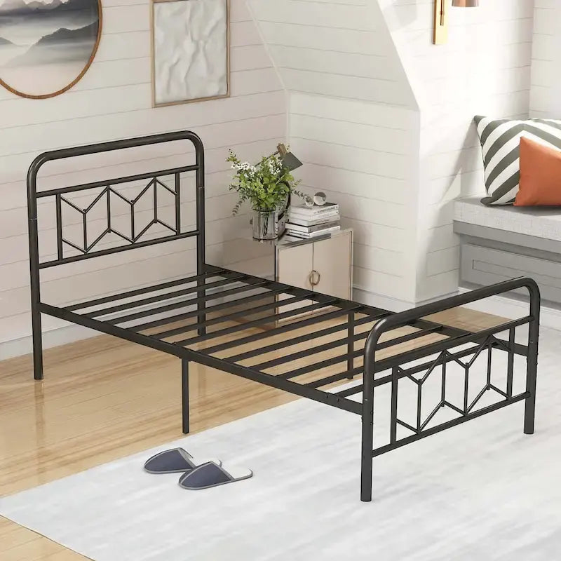 Base de lit Twin/Full/Queen/King avec sommier tapissier/matelas