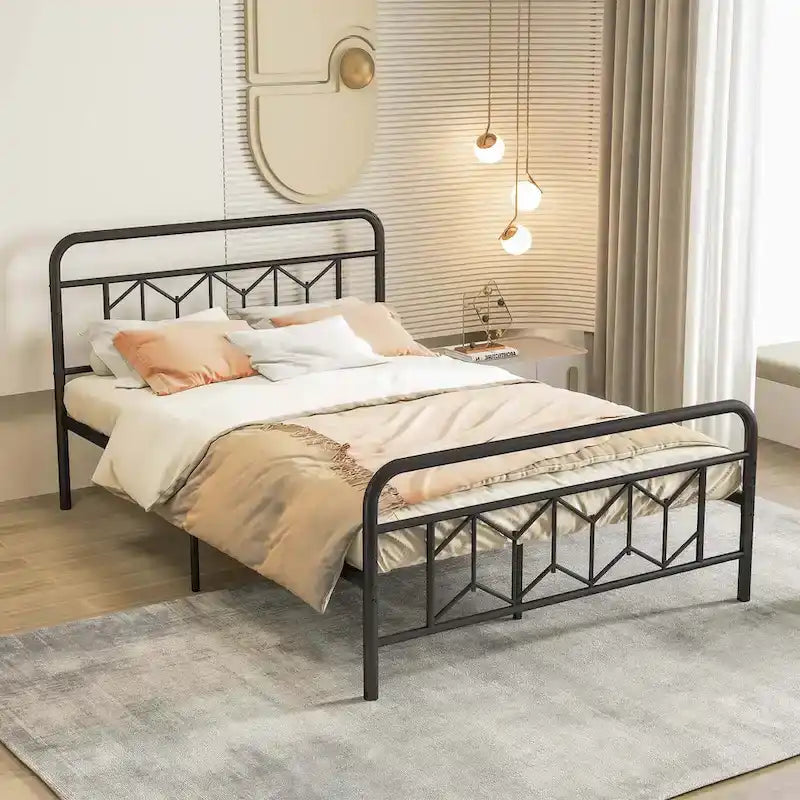 Base de lit Twin/Full/Queen/King avec sommier tapissier/matelas