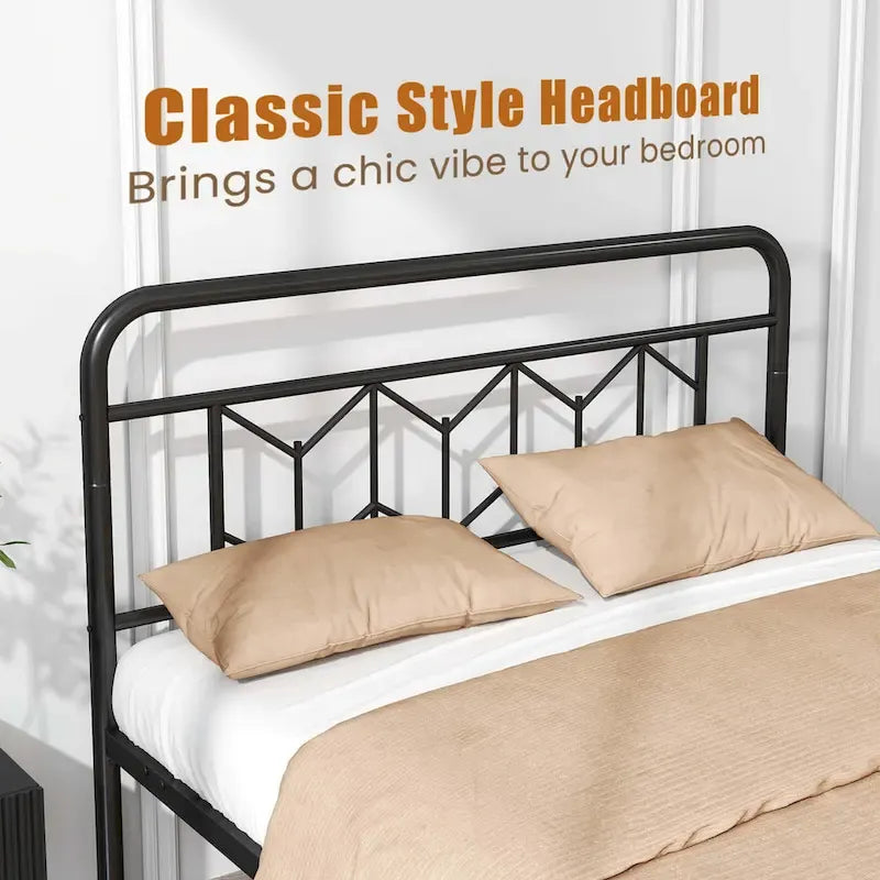 Base de lit Twin/Full/Queen/King avec sommier tapissier/matelas