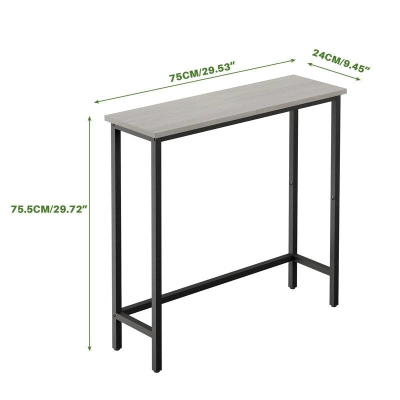 Table console étroite de 29,5 po, table de canapé fine pour couloir, chambre, salon ou hall d'entrée