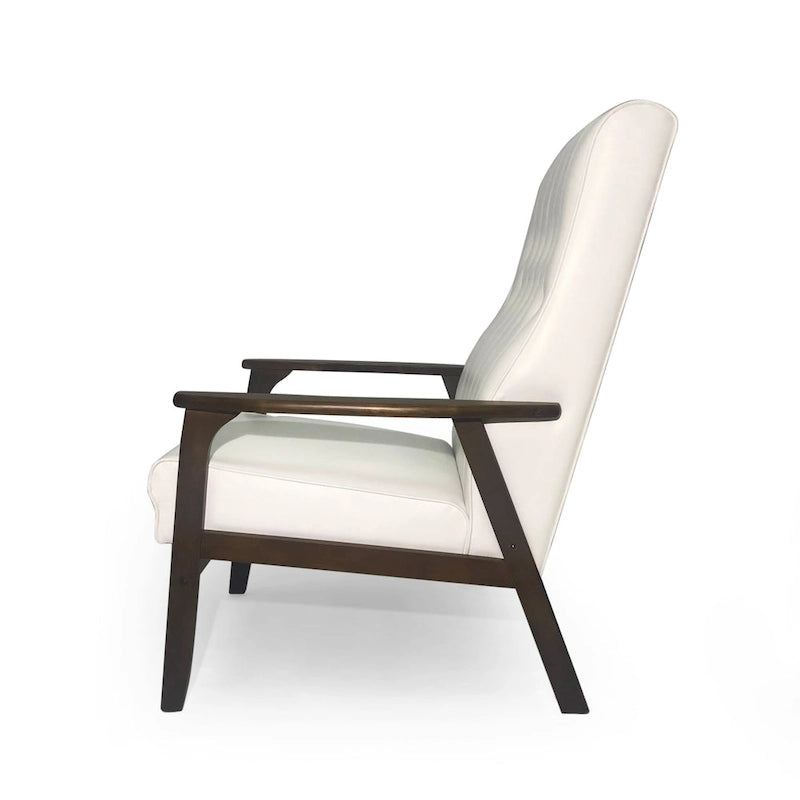 Fauteuil d'appoint dossier haut en similicuir 25,75 po