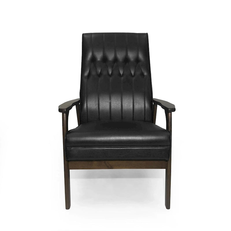 Fauteuil d'appoint dossier haut en similicuir 25,75 po