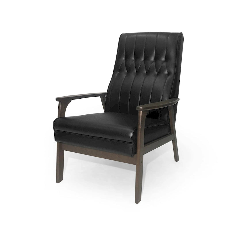 Fauteuil d'appoint dossier haut en similicuir 25,75 po