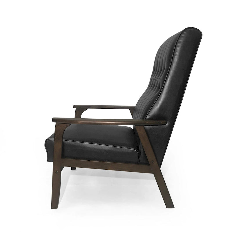 Fauteuil d'appoint dossier haut en similicuir 25,75 po
