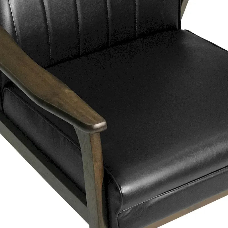Fauteuil d'appoint dossier haut en similicuir 25,75 po