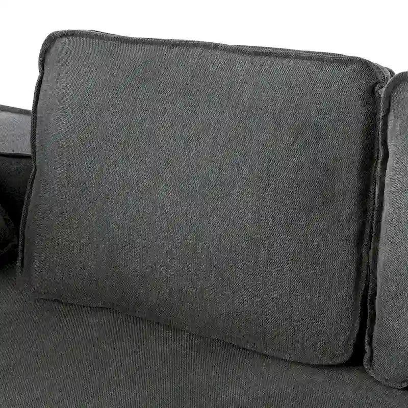 Gris 125 Canapé inclinable moderne à 4 places pour la relaxation dans le salon, convertible intérieur