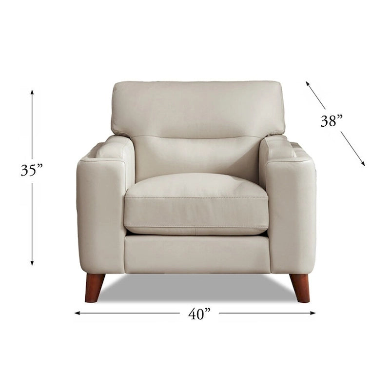 Chaise en orme et cuir, avec rembourrage en duvet, mousse à mémoire de forme et ressorts