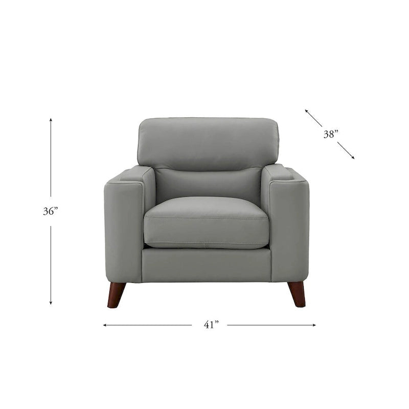 Chaise en orme et cuir, avec rembourrage en duvet, mousse à mémoire de forme et ressorts