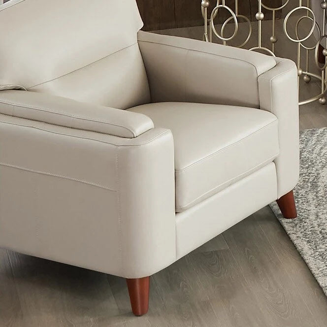 Chaise en orme et cuir, avec rembourrage en duvet, mousse à mémoire de forme et ressorts