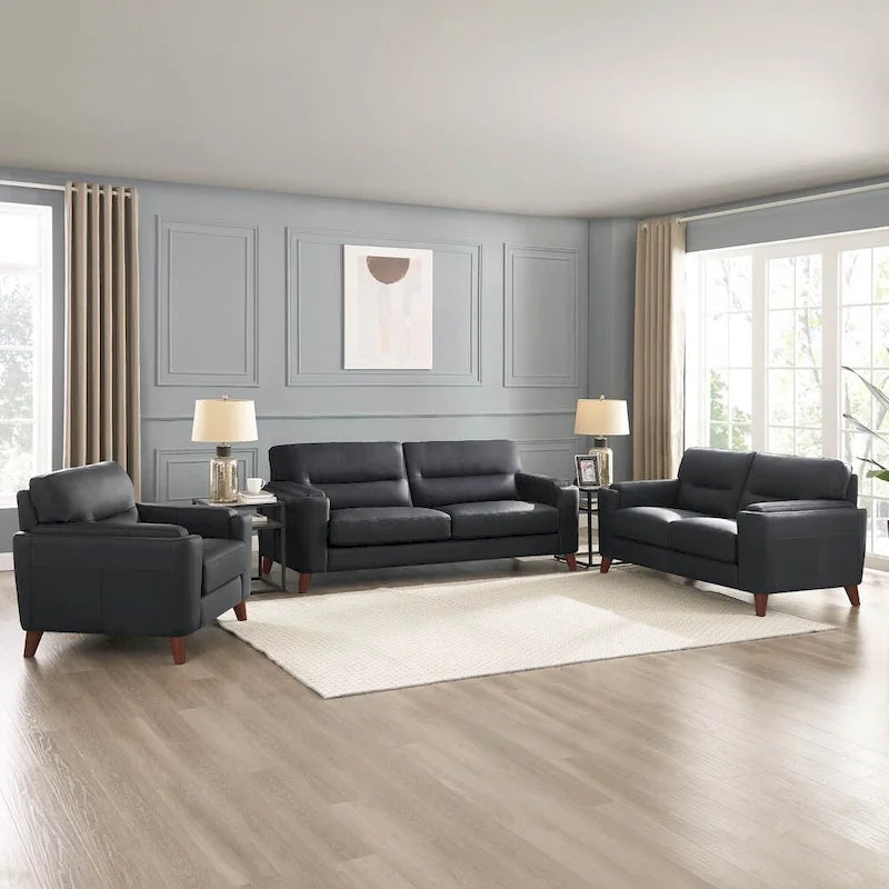Chaise en orme et cuir, avec rembourrage en duvet, mousse à mémoire de forme et ressorts
