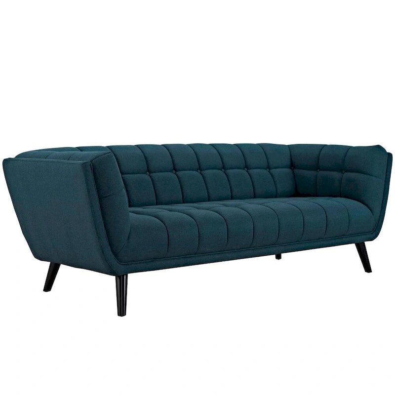 Ensemble canapé et fauteuil en tissu rembourré 2 pièces