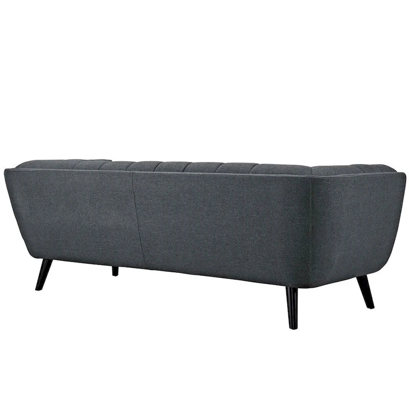 Ensemble canapé et fauteuil en tissu rembourré 2 pièces