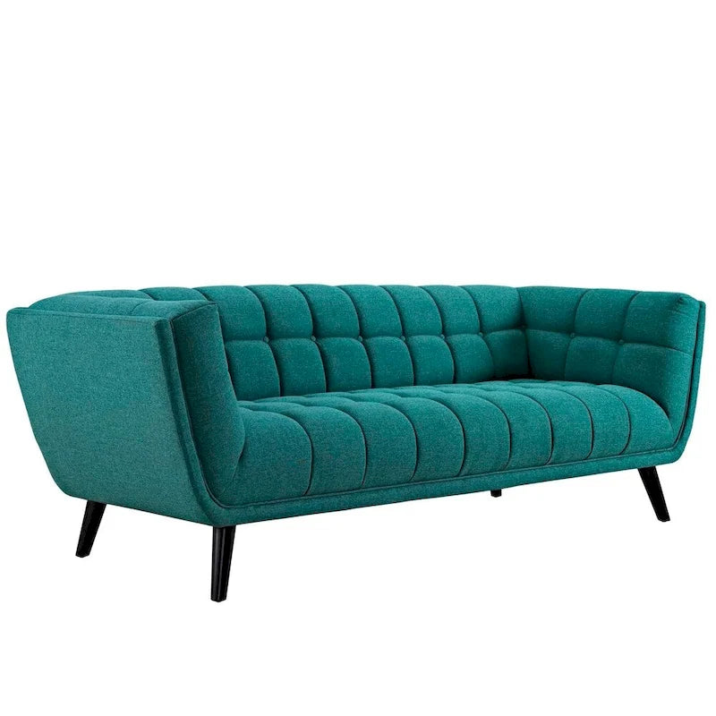 Ensemble canapé et fauteuil en tissu rembourré 2 pièces
