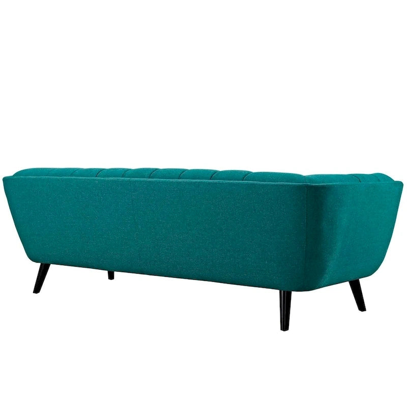 Ensemble canapé et fauteuil en tissu rembourré 2 pièces