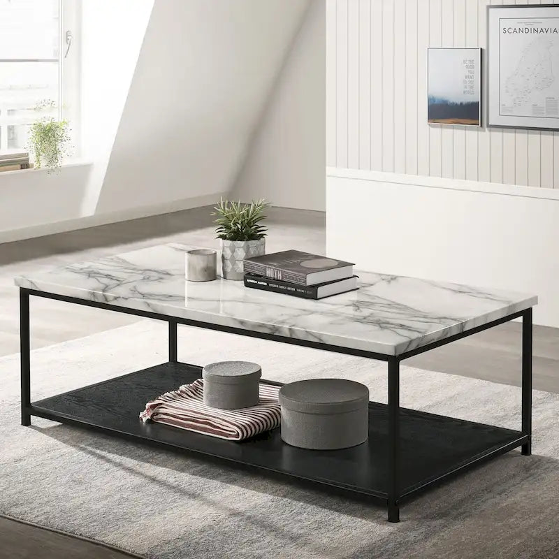 Table basse en bois simple couche de 47 pouces