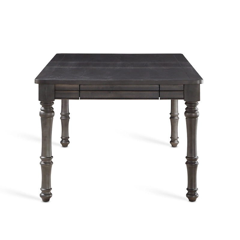 Table de salle à manger en bois de 80 pouces - grise