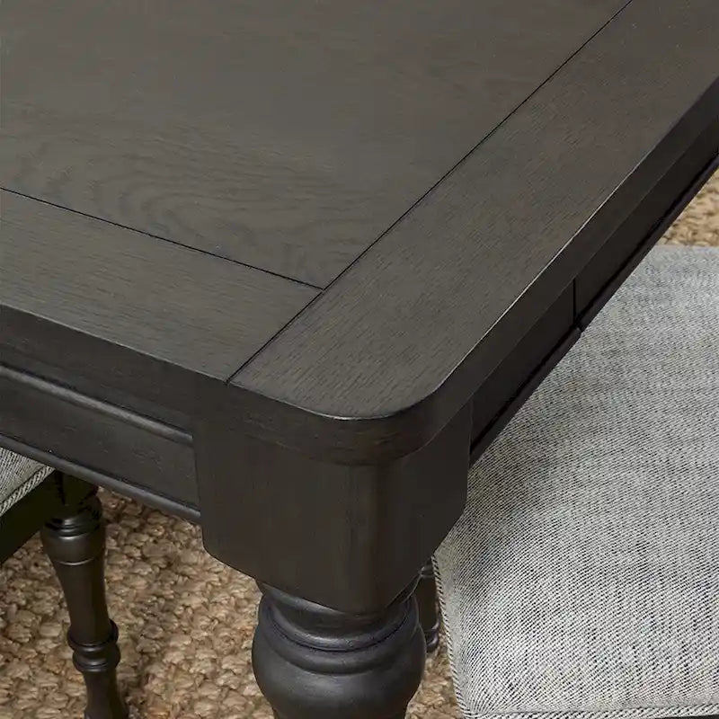 Table de salle à manger en bois de 80 pouces - grise