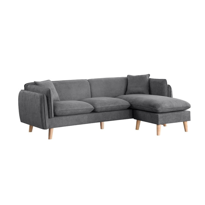Canapé sectionnel en tissu avec méridienne