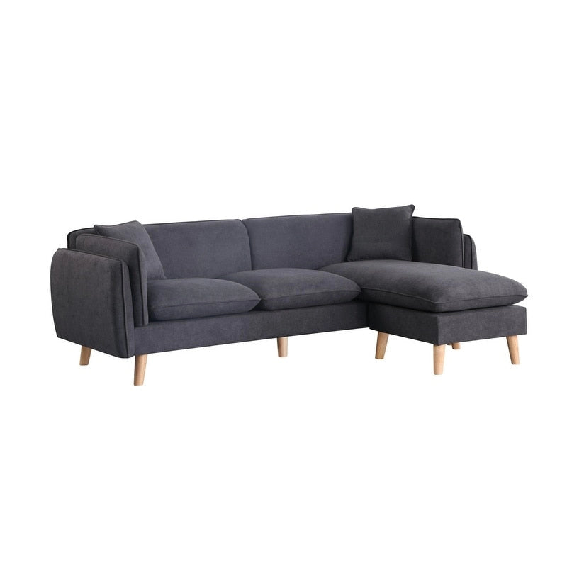 Canapé sectionnel en tissu avec méridienne