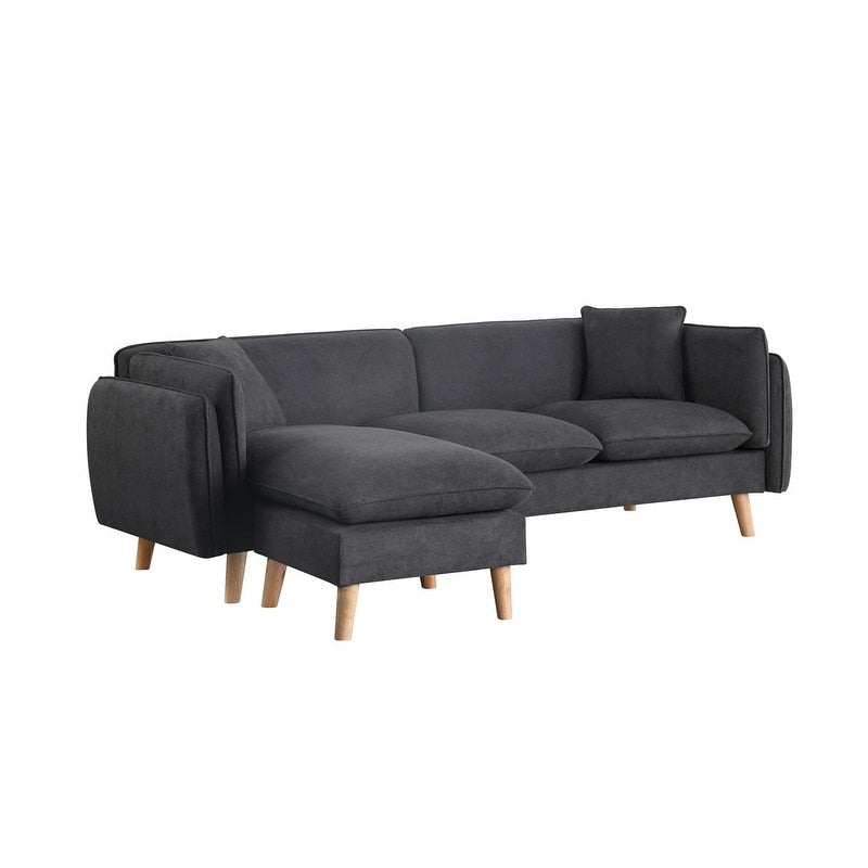 Canapé sectionnel en tissu avec méridienne