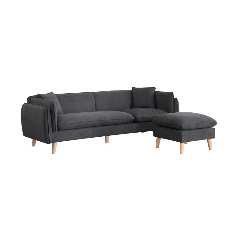 Canapé sectionnel en tissu avec méridienne