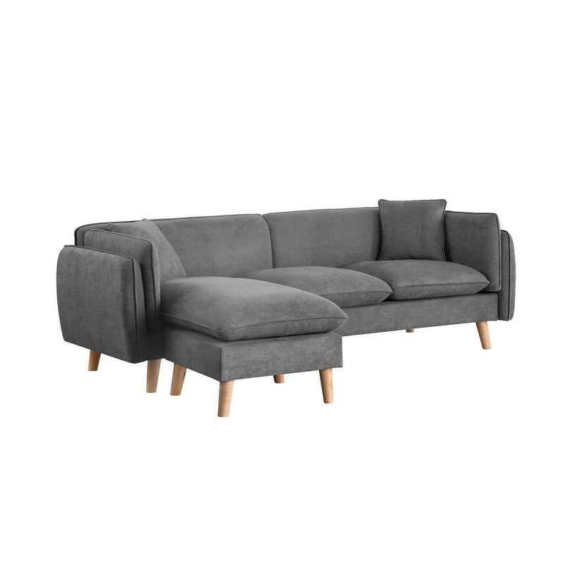 Canapé sectionnel en tissu avec méridienne