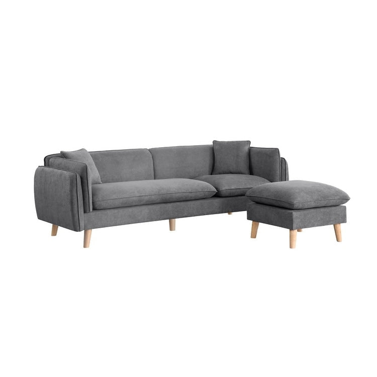Canapé sectionnel en tissu avec méridienne