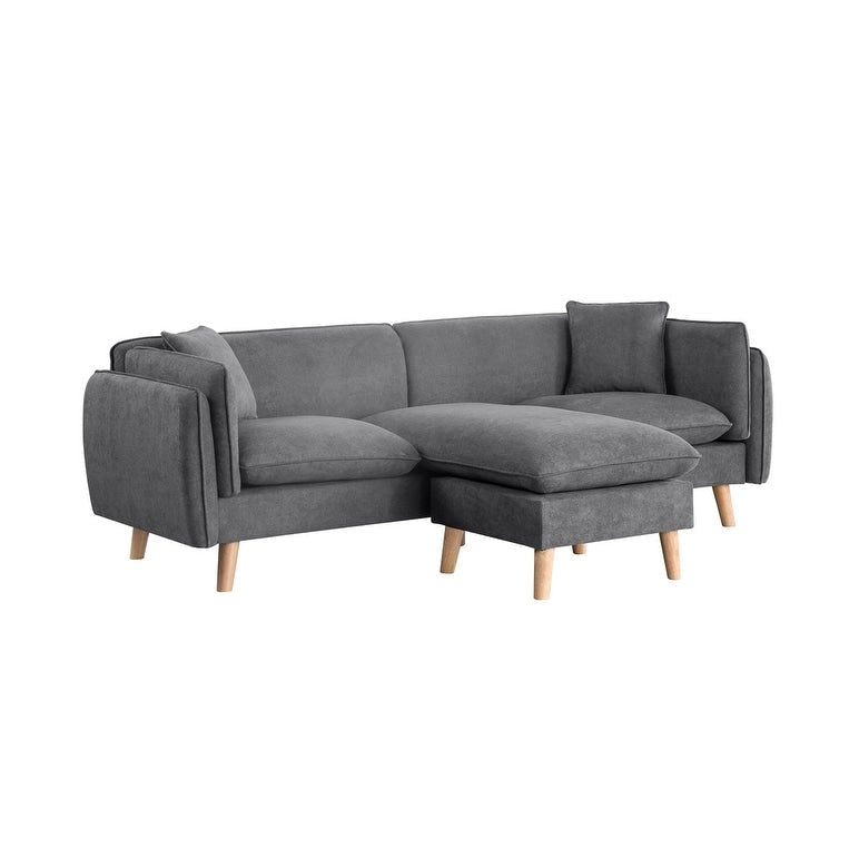 Canapé sectionnel en tissu avec méridienne