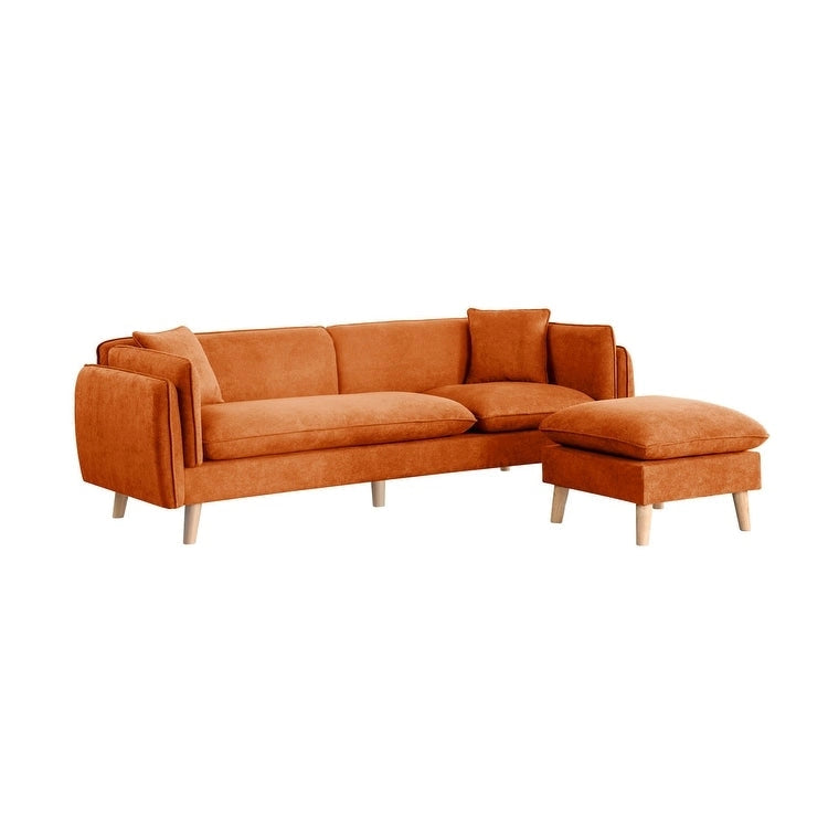 Canapé sectionnel en tissu avec méridienne