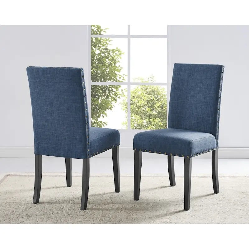 Chaises de salle à manger tapissées rivetées (lot de 2)