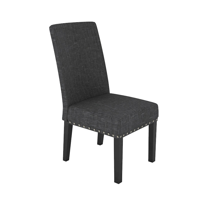 Chaises de salle à manger tapissées rivetées (lot de 2)