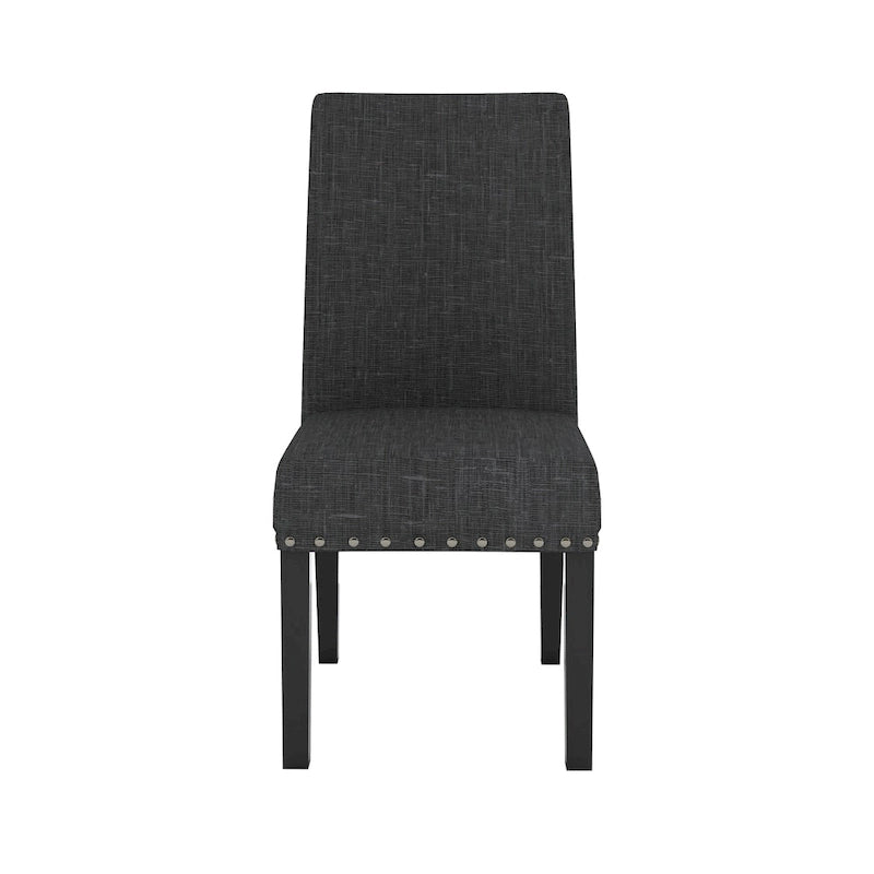 Chaises de salle à manger tapissées rivetées (lot de 2)