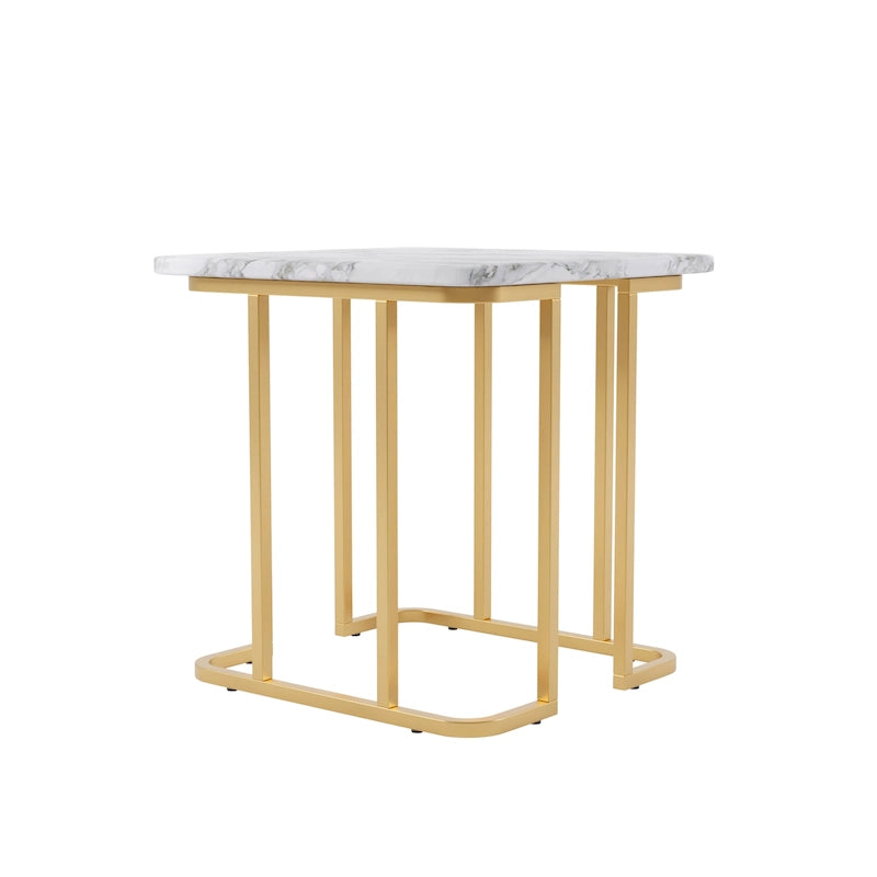 Table d'appoint style moderne 24 pouces aspect marbre