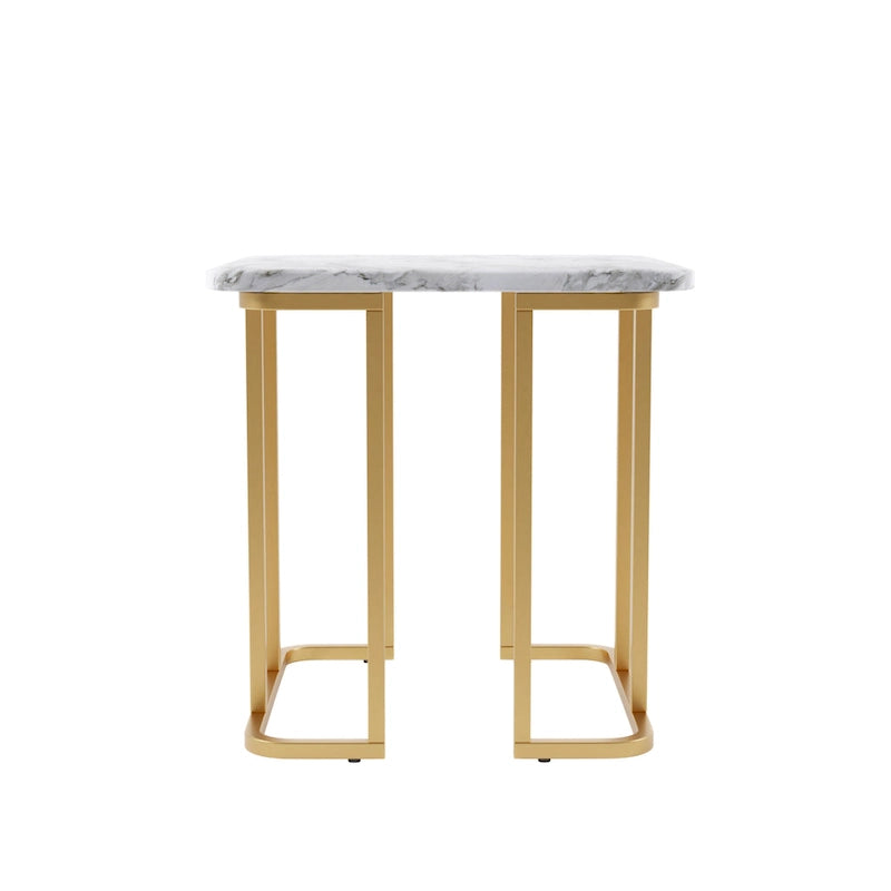 Table d'appoint style moderne 24 pouces aspect marbre