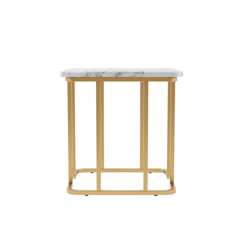 Table d'appoint style moderne 24 pouces aspect marbre