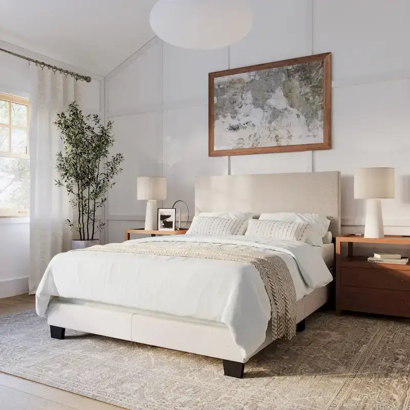 Lit double/deux places moderne, sommier requis