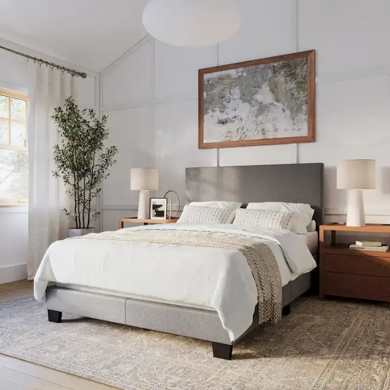 Lit double/deux places moderne, sommier requis