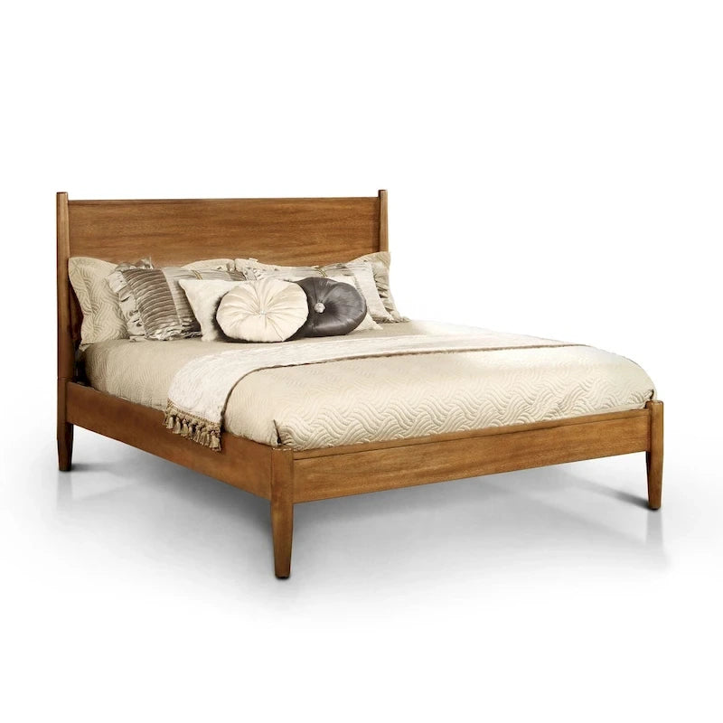 Ensemble de mobilier de chambre à coucher trois pièces, style médiéval, en chêne moderne avec plateforme