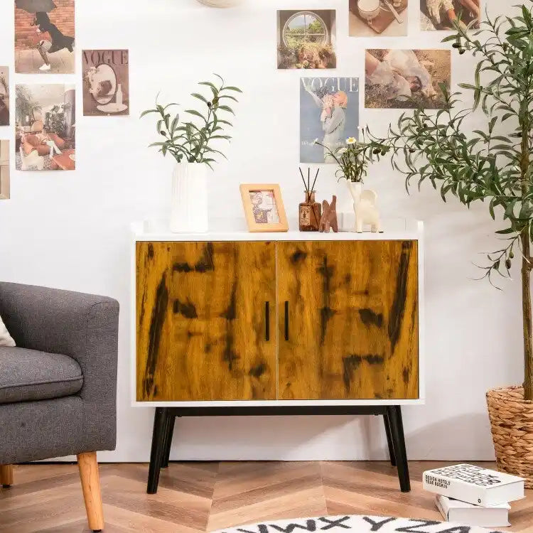 meuble de rangement en bois de style médiéval