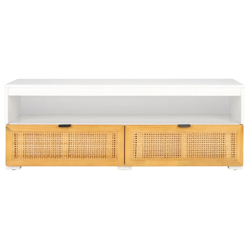 Meuble TV à tiroirs doubles et à couche unique